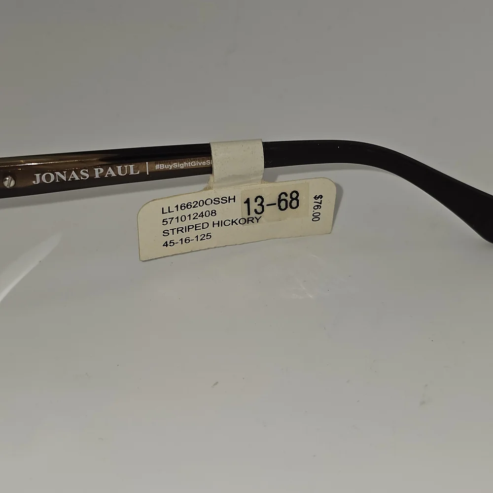 JONAS PAUL Lincoln/Lauren SSH Brown Horn Unisex Kids Square Eyeglasses 45-16-125